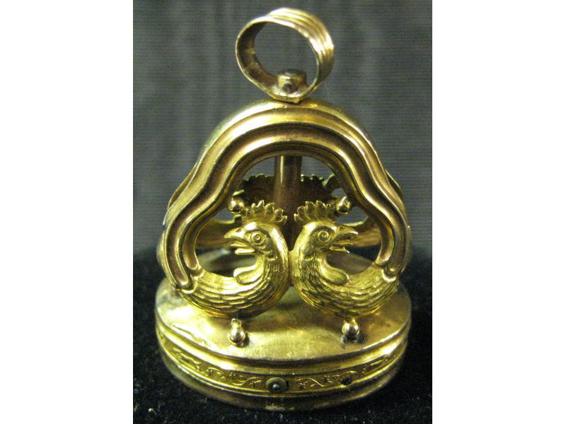 Appraisal: RARE ANTIQUE SEAL MUSIC BOX Late Victorian k yellow gold