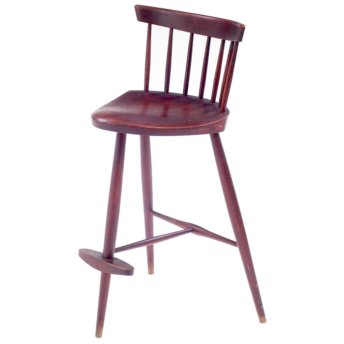 Appraisal: George Nakashima Mira barstool by Widdicomb from the Origins line