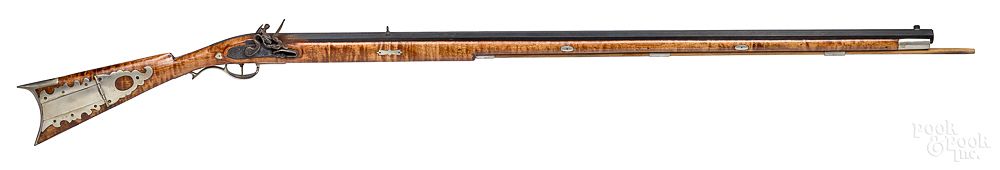 Appraisal: Contemp Jesse Holder Tennessean flintlock rifle Contemporary Jesse Holder full