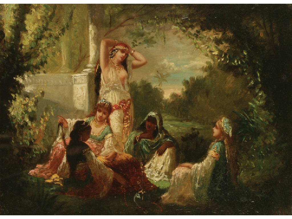 Appraisal: ANTOINE VE JOINVILLE A Harem indistinctly signed oil on panel