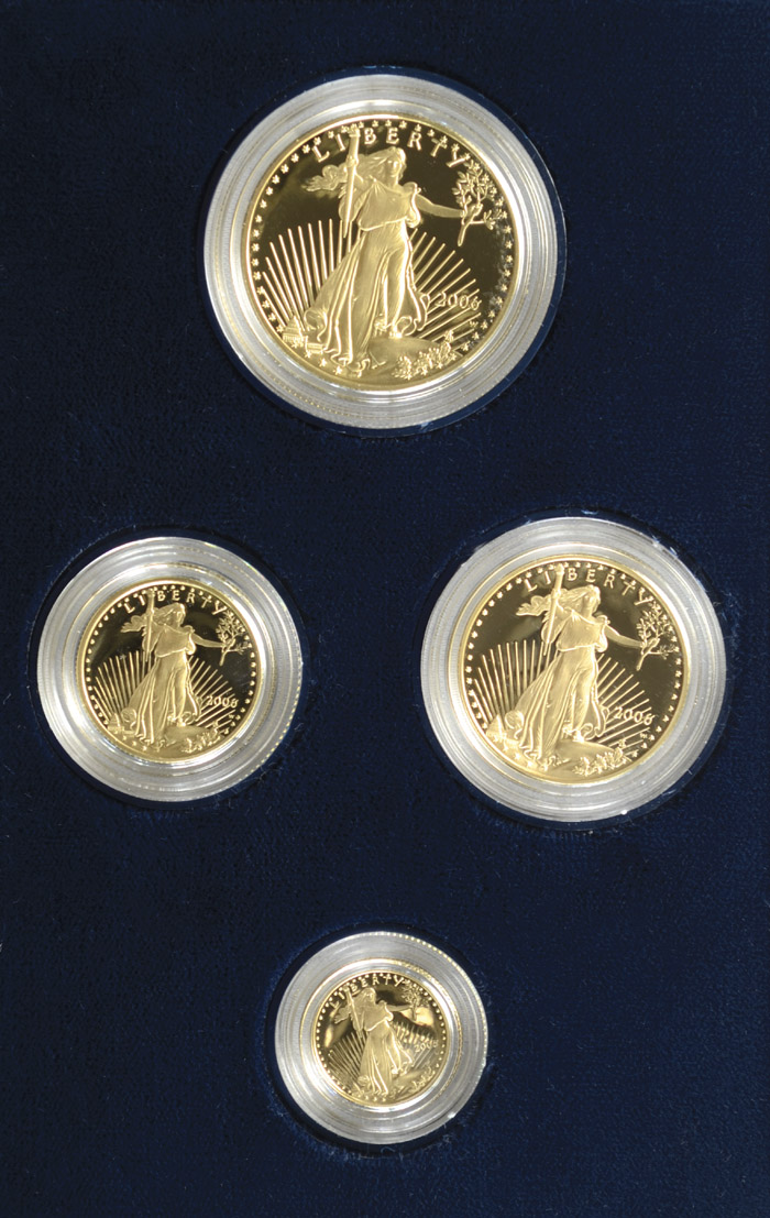 Appraisal: AMERICAN EAGLE GOLD PROOF FOUR-COIN SET oz oz oz oz