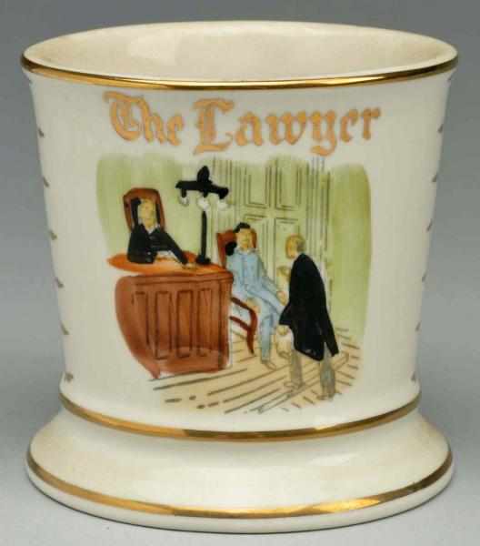 Appraisal: The Lawyer Shaving Mug Dated From the John Hudson Sportsman