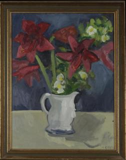 Appraisal: Michael Crespo - Louisiana Still Life of Red Flowers in