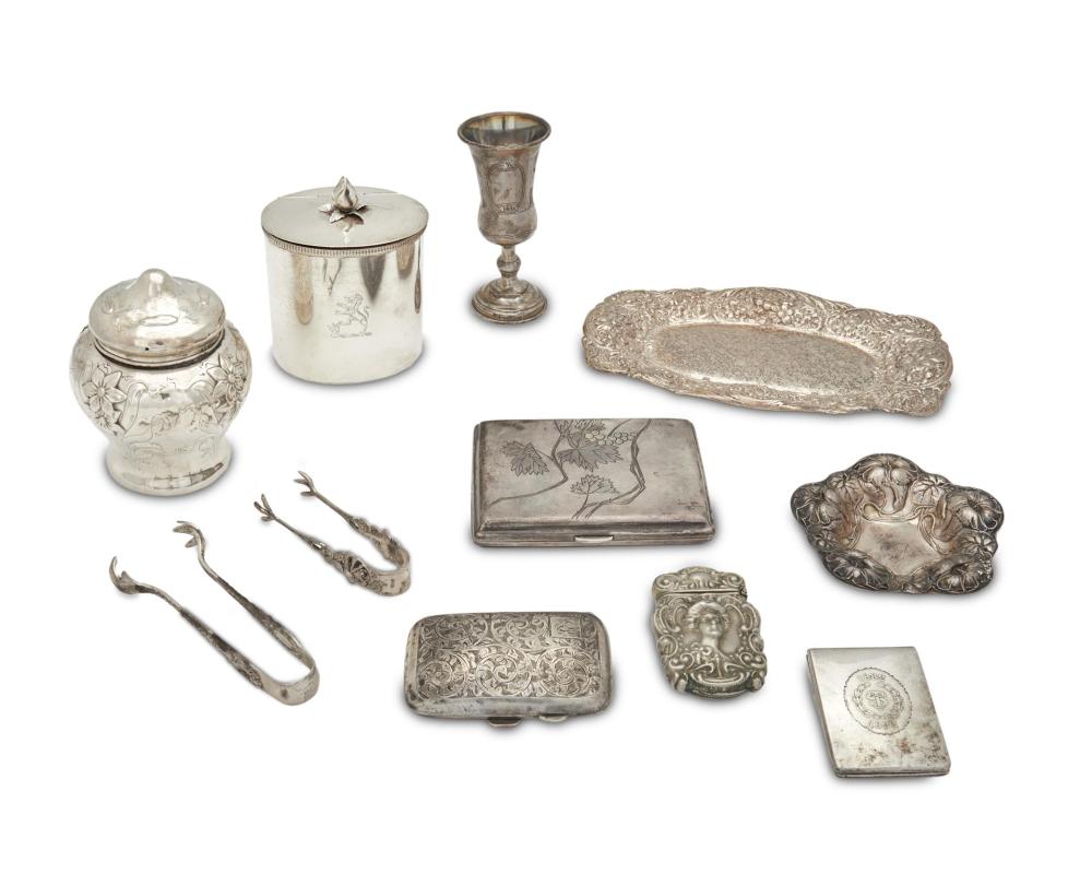 Appraisal: A group of various silver items Late th mid- th