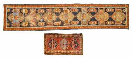 Appraisal: Three semi-antique scatter rugs together with a runner ' x