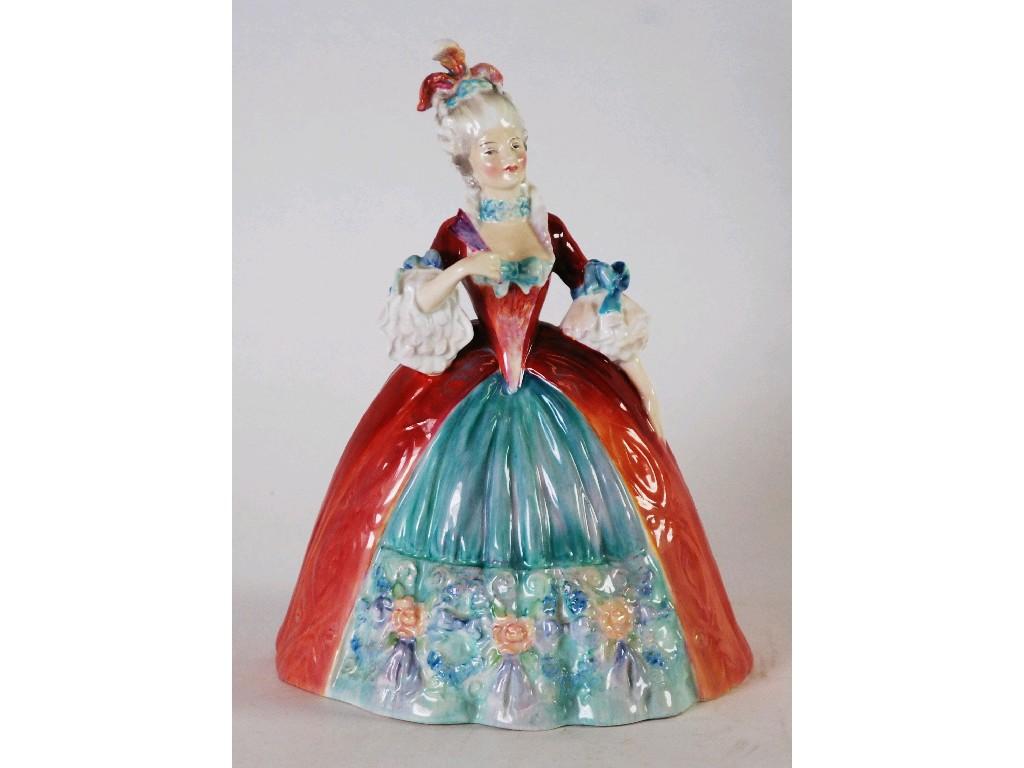 Appraisal: ROYAL DOULTON CHINA FIGURE 'GEORGIANA' HN as found cm high