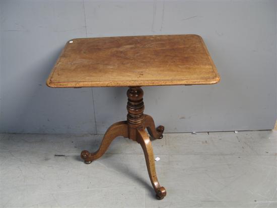 Appraisal: th Century tilt top table on turned support to tripod