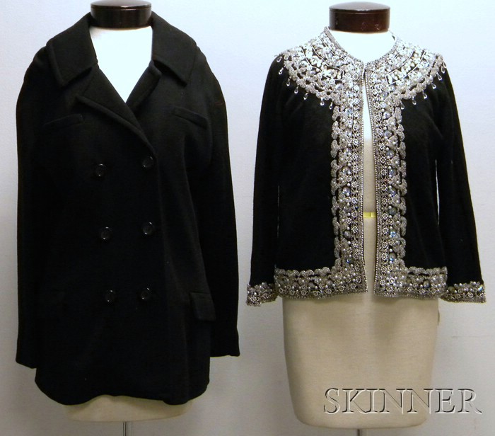 Appraisal: Two Lady's Clothing Items an Elizabeth Arden beaded cardigan and