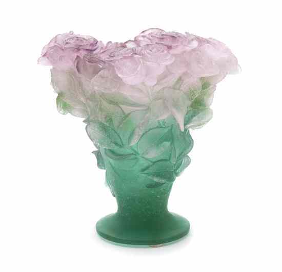 Appraisal: A Daum Glass Vase in the shape of a bouquet