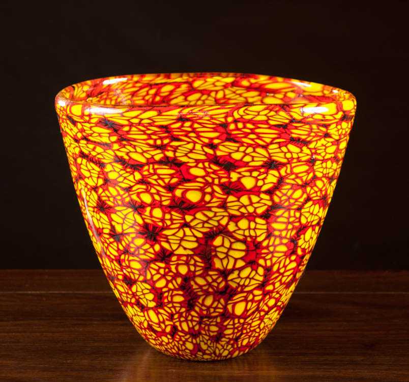 Appraisal: VITTORIO FERRO Murano Italy - ART GLASS VASE with a