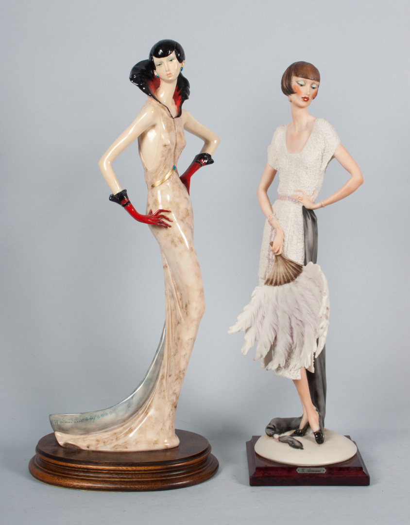 Appraisal: Armani Santini figures Guiseppe Armani molded and painted resin figure