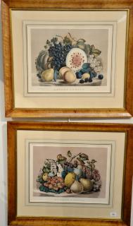 Appraisal: Currier Ives two hand colored lithographs Autumn Fruits and Summer