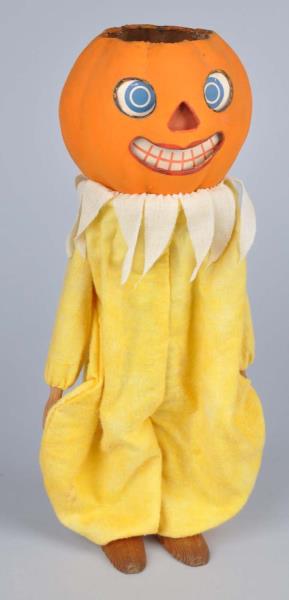 Appraisal: Rare Halloween Jack-O-Lantern Figure Has pumpkin Jack-o-lantern head with paper