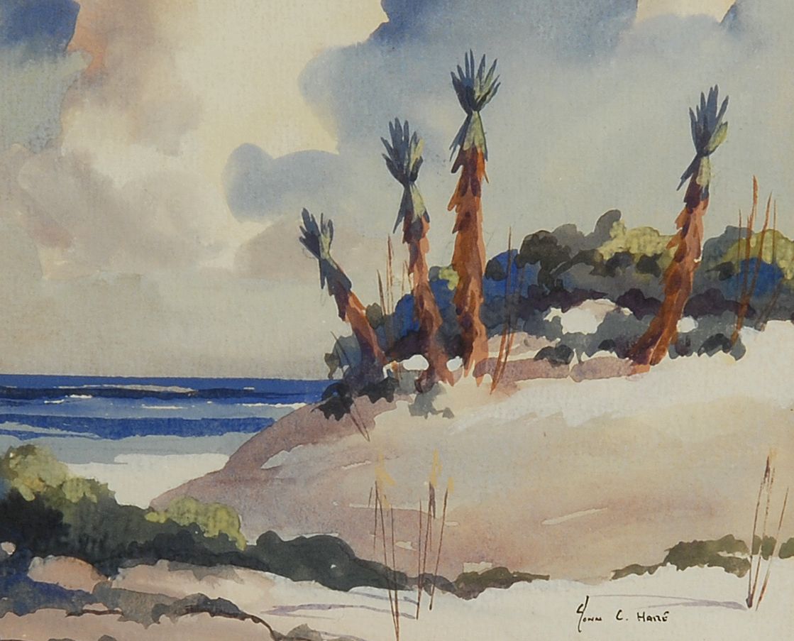 Appraisal: JOHN CUTHBERT HAREAmerican - Florida landscape Signed lower right John