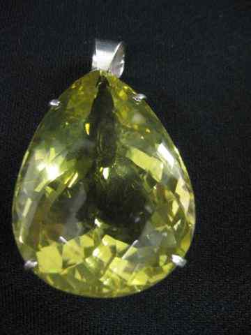 Appraisal: Lemon Quartz Pendant carat pear shaped vivid gem in sterling