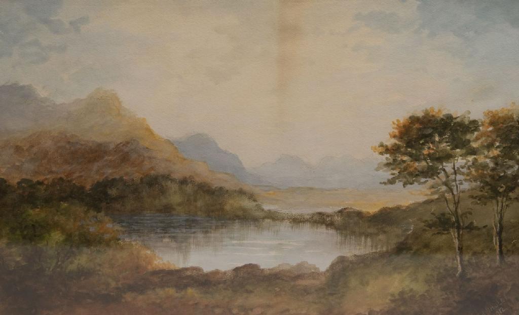 Appraisal: W H HASLEY EARLY th CENTURY LAKELAND LANDSCAPE signed and