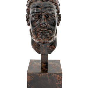 Appraisal: A Resin Theatre Bust th Century unmarked height width inches