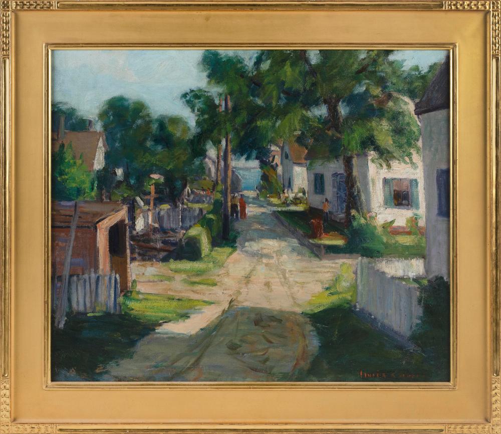 Appraisal: MAURICE KING BURNS NEW YORK MASSACHUSETTS - STREET SCENE LIKELY