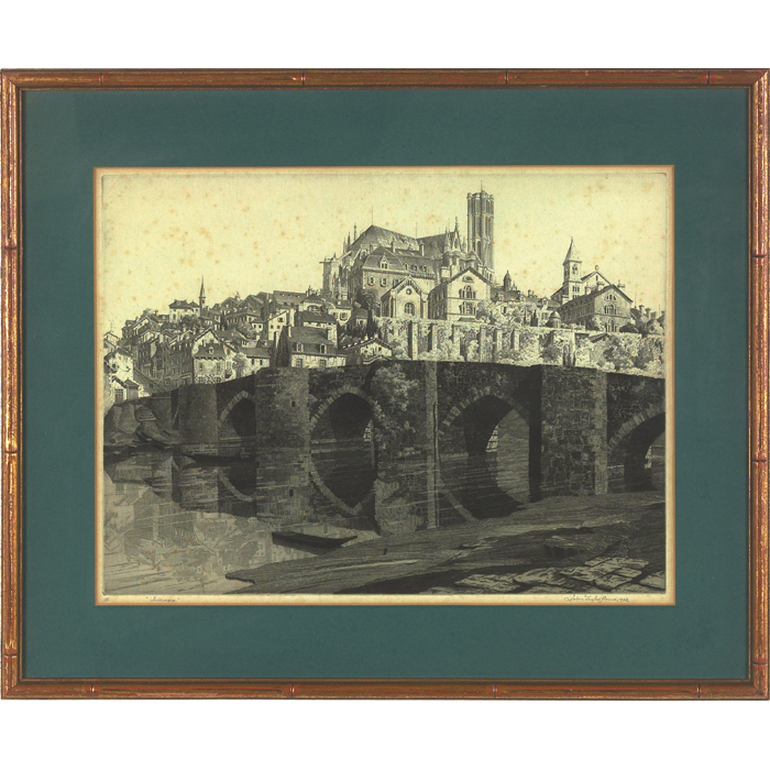 Appraisal: John Taylor Arms Limoges etching