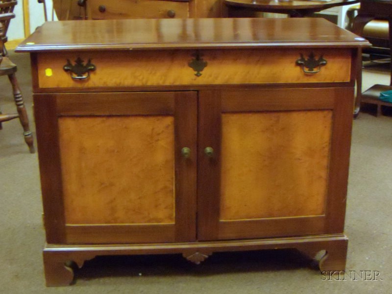 Appraisal: G MacIntosh Restorations Cherry and Bird's-eye Maple Side Cabinet Newburyport