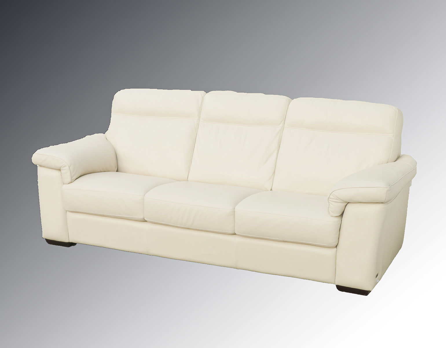 Appraisal: NATUZZI WHITE LEATHER SOFA Italian white leather Natuzzi Editions sofa