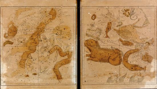 Appraisal: Huntington celestial maps circa Southern and Northern circumpolar maps and