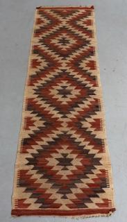 Appraisal: Antique Native American Navajo Eye Dazzler Runner UNITED STATES EARLY