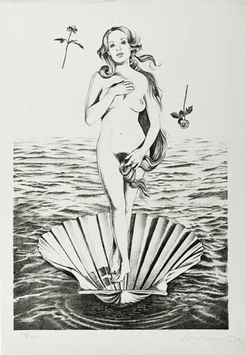 Appraisal: MEL RAMOS Birth of Venus Lithograph x mm x inches