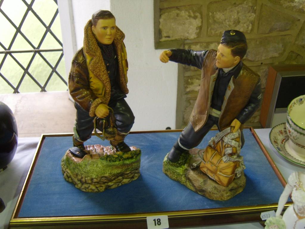 Appraisal: A pair of limited edition Ashmor Worcester figures of a