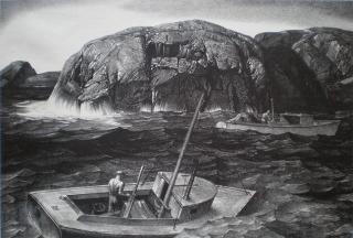 Appraisal: Stow Wengenroth lithograph Stow Wengenroth American - - ''Maine Lobsterman''