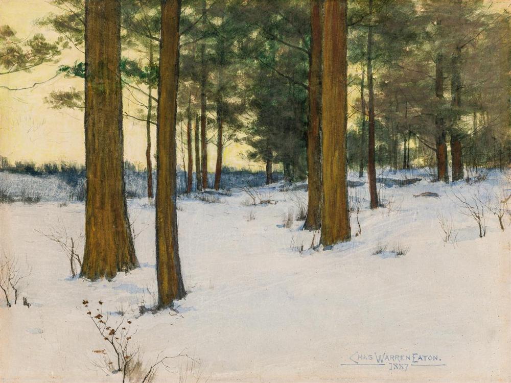 Appraisal: CHARLES WARREN EATON American - Winter Glow watercolor on paper