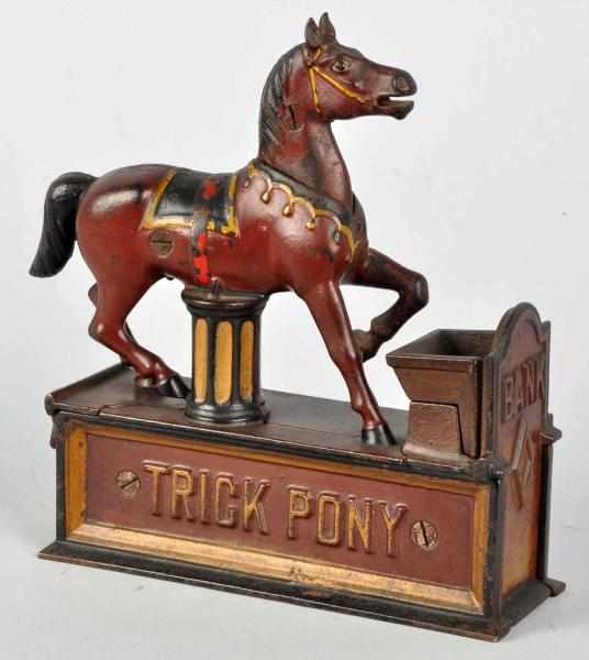 Appraisal: Cast Iron Trick Pony Mechanical Bank Description Manufactured by Shepard