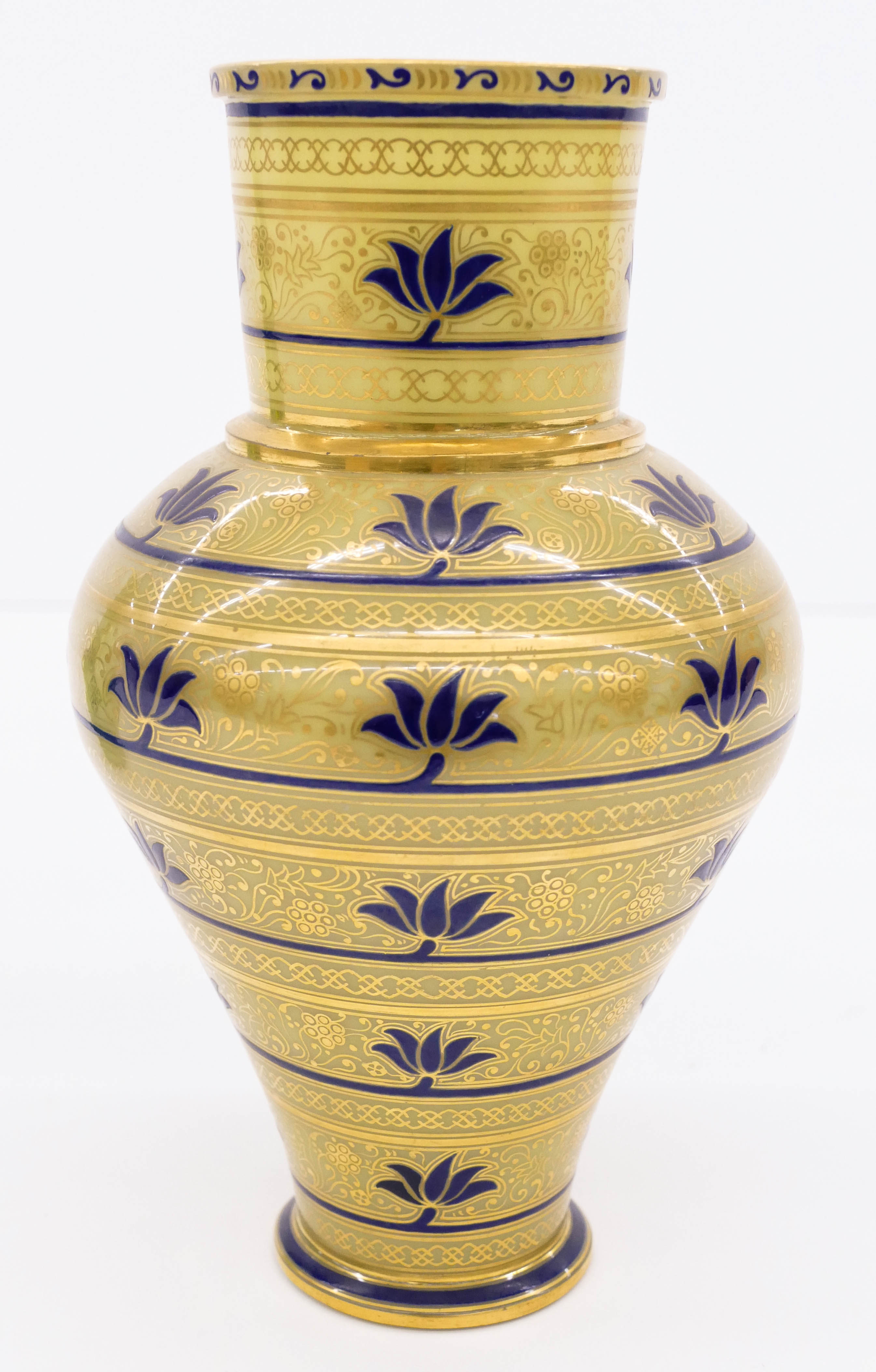 Appraisal: J L Lobmeyr Spanish Moorish Series Glass Vase ''x ''