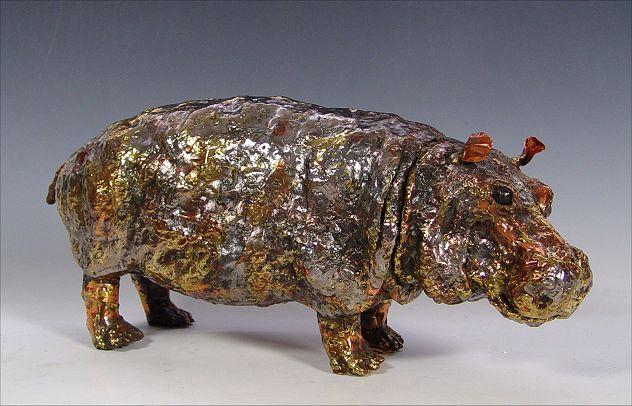 Appraisal: ALLEN William M American th century Sculpture of hippopotamus Mixed