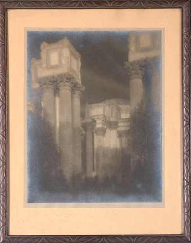 Appraisal: FRANCIS BRUGIERE Silver print photograph of Bernard Maybeck's Palace of