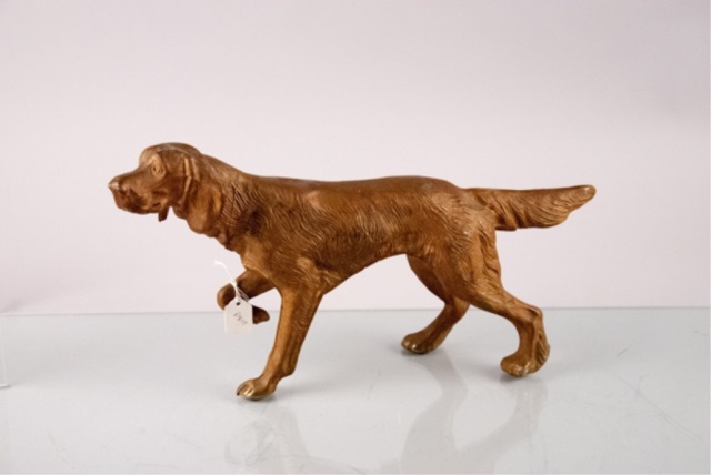 Appraisal: Large Metal English Setter Probably Spelter H x long Good