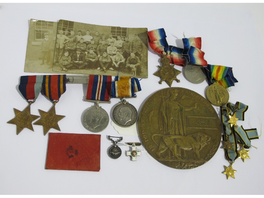 Appraisal: Lot comprising WWI group of three to SJT R Thomson