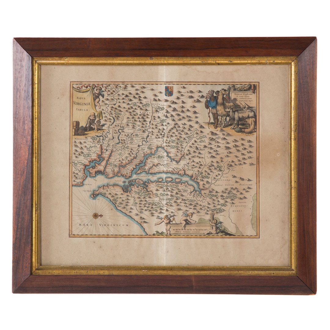 Appraisal: John Ogilby Nova Virginiae Tabula map British - Hand colored