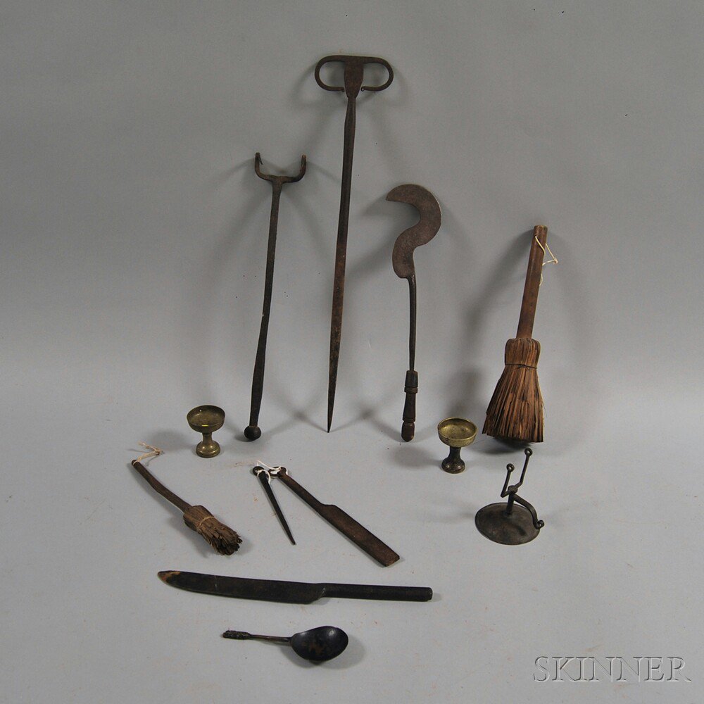 Appraisal: Group of Early Metal Items late th early th century