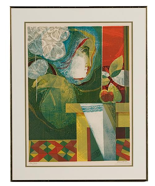 Appraisal: ABSTRACT WORK BY ALVAR RAMOS LITHOGRAPH Alvar Sunol Munoz Ramos