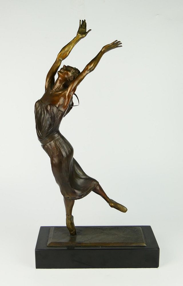 Appraisal: ANDREW DEVRIES BRONZE ODE TO JOY SCULPTURE ANDREW DEVRIES BRONZE