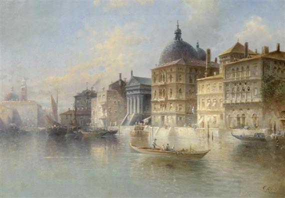 Appraisal: KAUFMANN KARL Pseudonym C CARLO Neuplauchovitz - Vienna Venice Oil