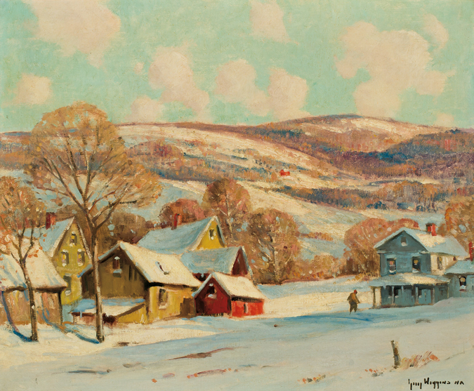 Appraisal: GUY CARLETON WIGGINS American - Winter in Connecticut oil on