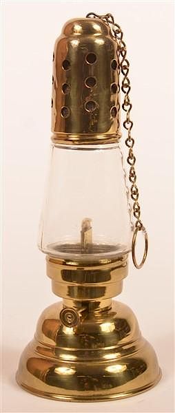 Appraisal: Brass Skater's Lantern Patd DEC Brass Skater's Lantern Patd DEC