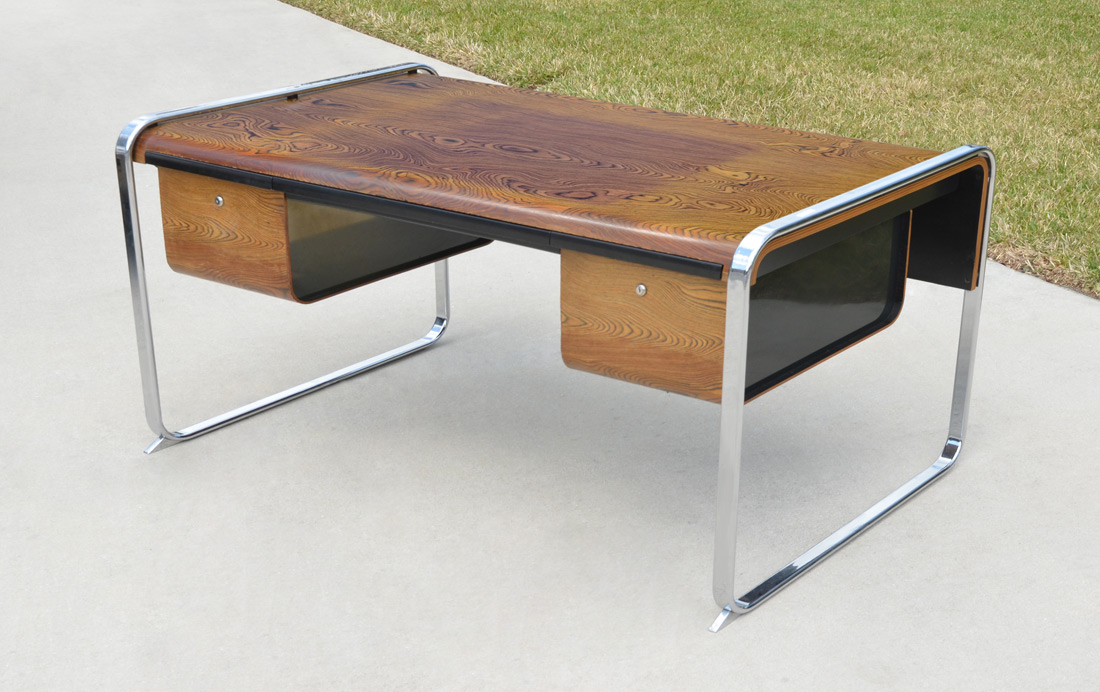 Appraisal: PETER PROTZMAN FOR HERMAN MILLER DESK Circa - bent African