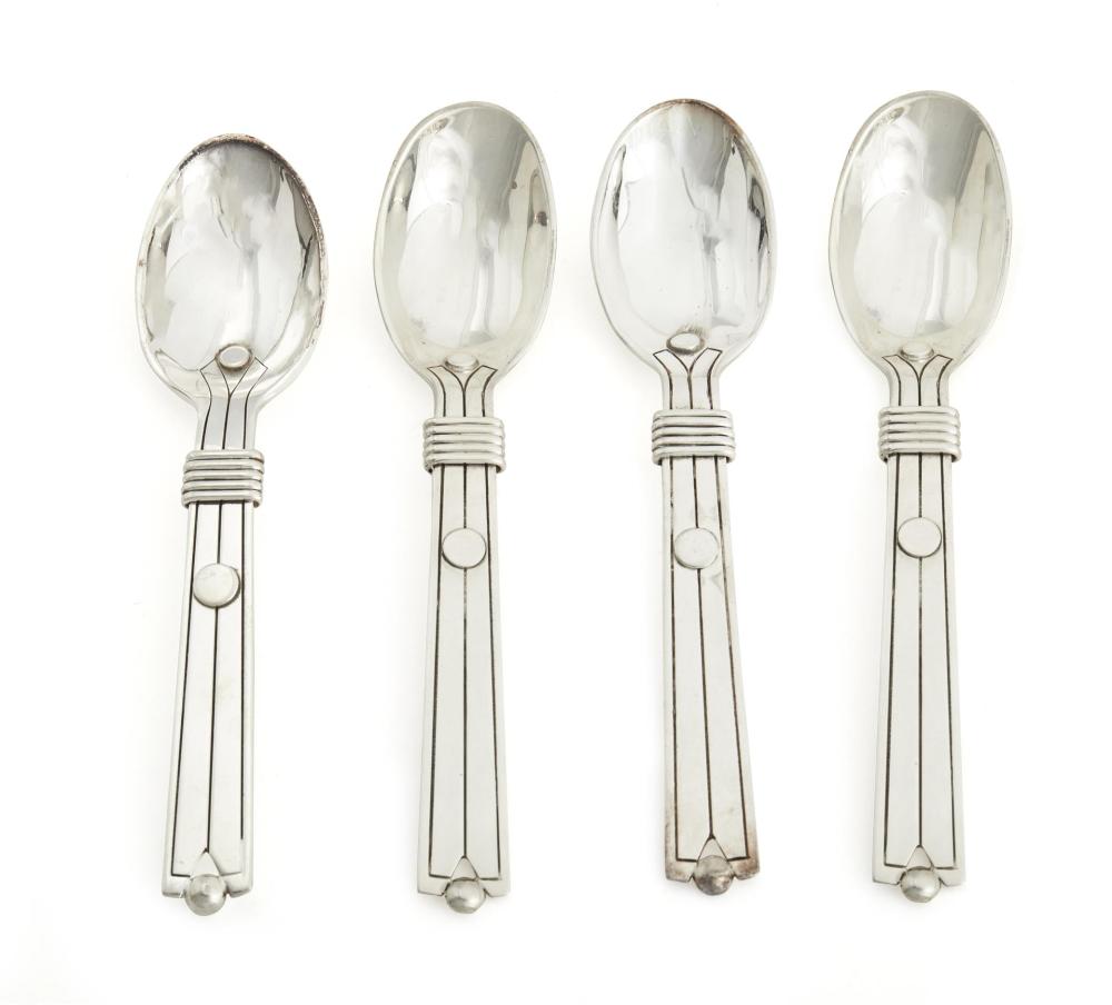 Appraisal: Twelve William Spratling Amarres Disco teaspoons - Third Design Period