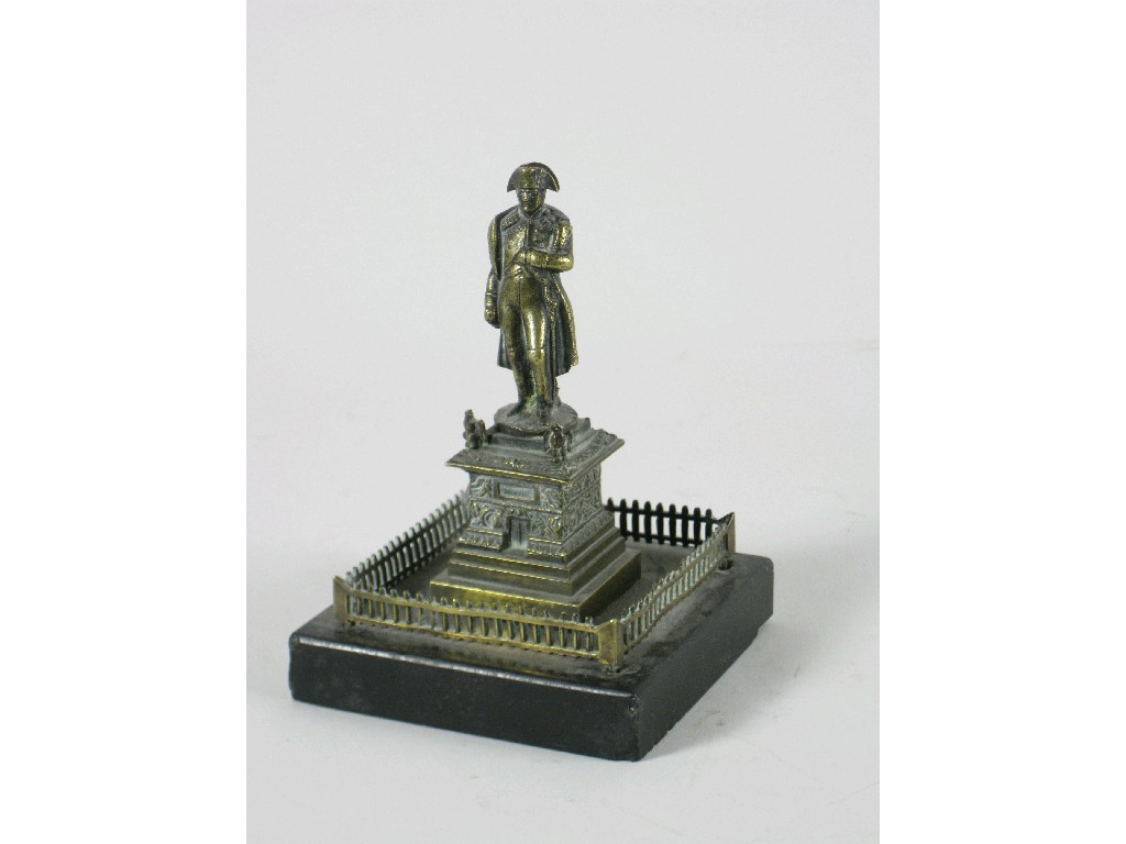 Appraisal: An early bronze miniature Statue of Napoleon