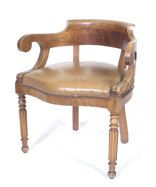 Appraisal: A Louis Philippe mahogany bergere height in width in depth