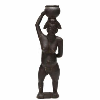 Appraisal: Liberia or Ivory Coast Kran Figure of a Nursing Mother