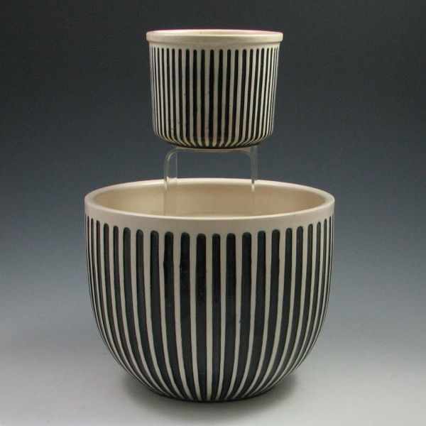 Appraisal: Weller Early Utility Ware Bowls both marked with S A